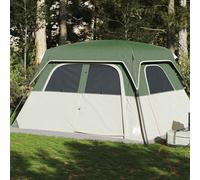 vidaXL Tenda Familiare Cabina per 6 Persone Verde Impermeabile