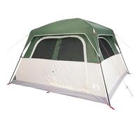 vidaXL Tenda Familiare Cabina per 6 Persone Verde Impermeabile