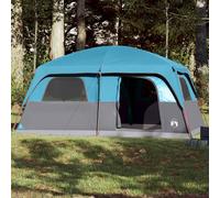 vidaXL Tenda Familiare Cabina per 10 Persone Blu Impermeabile