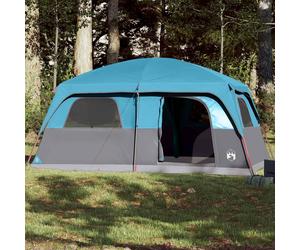 vidaXL Tenda Familiare Cabina per 8 Persone Blu Impermeabile