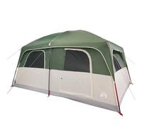 vidaXL Tenda Familiare Cabina per 10 Persone Verde Impermeabile
