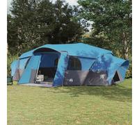 vidaXL Tenda da campeggio familiare con copertura antipioggia, impermeabile, blu, per 18 persone, moderna, protezione per esterni, comoda per campeggio, spaziosa, impermeabile