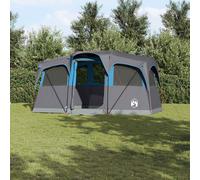 vidaXL Tenda Familiare con tetto Blu e Grigio 435 x 255 x 216 cm