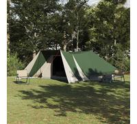vidaXL Tenda Familiare con tetto Verde e beige 660 x 456 x 200 cm