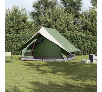 vidaXL Tenda Familiare con tetto Verde e Bianco 315 x 286 x 200 cm