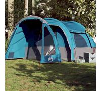 vidaXL Tenda Familiare per 6 Persone Blu Impermeabile