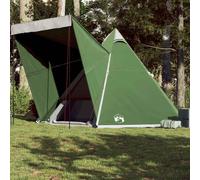 vidaXL Tenda Familiare Tipi per 6 Persone Verde Impermeabile