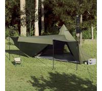 vidaXL Tenda Familiare Tipi per 8 Persone Verde Oliva Impermeabile