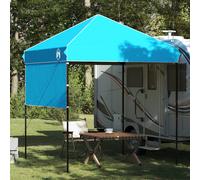 vidaXL Tenda Gazebo Blu 200 x 200 cm Tessuto Oxford