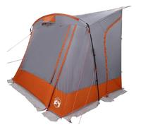 vidaXL Tenda grande impermeabile per campeggio all'aperto in grigio e arancione. Realizzato in poliestere taffetà, è facile da assemblare famiglie. Offre un rifugio ventilato, è ignifugo ed è