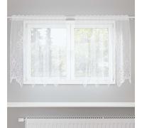 vidaXL Tenda in Pizzo con tende Bianco 120 x 150 cm Poliestere