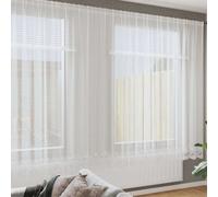 vidaXL Tenda in Pizzo con tende Bianco 200 x 400 cm Poliestere
