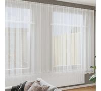 vidaXL Tenda in Pizzo con tende Bianco 200 x 400 cm Poliestere