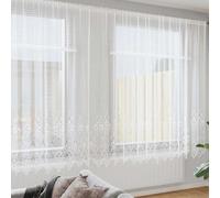 vidaXL Tenda in Pizzo con tende Bianco 240 x 1200 cm Poliestere