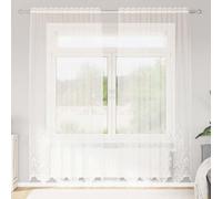 vidaXL Tenda in Pizzo con tende Bianco 240 x 150 cm Poliestere