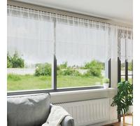 vidaXL Tenda in Pizzo con tende Floreale Bianco 80 x 750 cm Poliestere