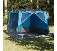 vidaXL Tenda da campeggio blu per 6 persone, design impermeabile e traspirante, resistente, con chiusura a cerniera, perfetta per avventure estive, giardino, baldacchino, terrazza, resistente alle