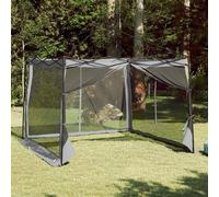 vidaXL Tenda da Campeggio in Grigio e Arancione, Fatta con Tessuto 185T Resistente all'Acqua. Ha Un Rivestimento in PU e Una Rete Interna Impermeabile, Antivento e Traspirante. Viene fornita con Una