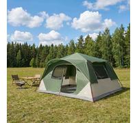 vidaXL Tenda Istantanea Verde 365 x 280 x 200 cm Poliestere e Acciaio