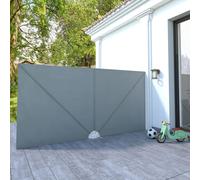 vidaXL Tenda Laterale Terrazza Pieghevole Grigio 400x200cm Parasole da Balcone