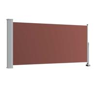 vidaXL Tenda Laterale Retrattile da Patio Chiusura Automatica Tendalino Privacy Parasole Frangivento Telaio in Ferro 120x300 cm in Tessuto Marrone
