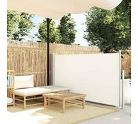Tenda laterale retrattile per patio 100x500 cm crema