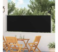 Tenda laterale retrattile per patio 100x500 cm nera