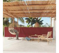 vidaXL Tenda Laterale Retrattile per Patio 117x600 cm Rossa