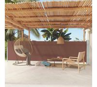 vidaXL Tenda Laterale Retrattile per Patio 140x600 cm Marrone