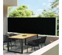 VIDAXL - Tenda Laterale Retrattile per Patio 140x600 cm Nera