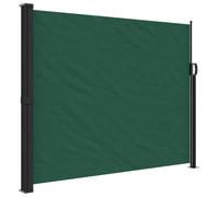 vidaXL Tenda Laterale Retrattile Verde Scuro 170x300 cm, Schermo Privacy da Giardino, Schermo Privacy da Balcone, Tenda da Sole