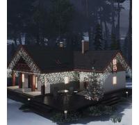 vidaXL Luci a Ghiaccioli a LED 8 Funzioni Decorazioni Natalizie Illuminazione Addobbi Feste Festività Invernali 10 m 400 LED Bianco Freddo