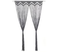 vidaXL Tenda Macramè Antracite 140x240 cm in Cotone