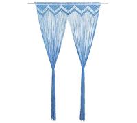 vidaXL Tenda macramè Blu 140x240 cm in Cotone