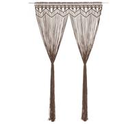 vidaXL Tenda Macramè Grigio Talpa 140x240 cm in Cotone