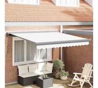 vidaXL Tenda Manuale Estensibile Bianca 350x250 cm