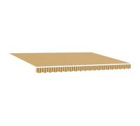 vidaXL Tenda Manuale Retrattile a Strisce Multicolore 450 x 300 cm, Resistente e Stilosa. Perfetta per Creare Ombra all'Esterno, Copre Il Patio, Offre Riparo per Il Balcone, Protegge dal Sole e dal m