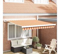 vidaXL Tenda Manuale Retrattile Gialla e Arancione 350x250 cm