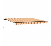 vidaXL Tenda Manuale Retrattile Gialla e Arancione 400 x 300cm - Ombra Elegante per Esterni, Perfetta per Patii, Balconi, e Terrazze. Copertura Sole, Rifugio Ombrellone e Protezione dal Meteo, Resis