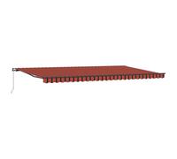 vidaXL Tenda Manuale Riavvolgibile Arancione e Marrone 600 x 300 cm, Resistente alle intemperie, con Protezione UV, Design Moderno. Perfetta Come Ombrello da Sole per Il Patio, rifugio per Il Balcone