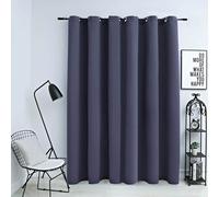 vidaXL Tenda Oscurante con Anelli in Metallo Antracite 290x245 cm