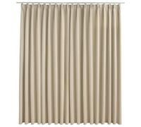 vidaXL Tenda Oscurante con Ganci Classica Elegante Moderna Tendaggi per la Casa Rivestimento Finestre Privacy in Metallo 290x245 cm Beige