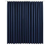 vidaXL Tenda Oscurante con Ganci Classica Elegante Moderna Tendaggi per la Casa Rivestimento Finestre Privacy in Metallo 290x245 cm Blu