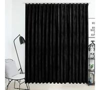 vidaXL Tenda Oscurante con Ganci Nera in Velluto 290x245 cm