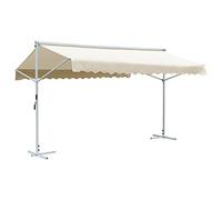 vidaXL Tenda Parasole con Piedistallo 500x300 cm Crema