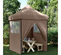 vidaXL Tenda Party 200 x 200 x 306 cm Marrone Tessuto Oxford