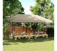 vidaXL Tenda Party 292 x 580 x 315 cm Tortora Tessuto Oxford