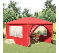 vidaXL Tenda Party 400 x 300 x 255 cm Rosso PE e Acciaio