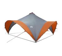 vidaXL Tenda per feste con tetto grigio e arancione, 500 x 500 x 350 cm, tenda moderna per esterni, tenda per feste, padiglione per eventi, resistente al tempo, portatile per i tuoi incontri