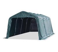 vidaXL Tenda per bestiame rimovibile, 3,3 x 6,4 m, 550 g/m², in PVC, resistente ai raggi UV e all'acqua, verde scuro, progettata per cavalli, pecore e mucche